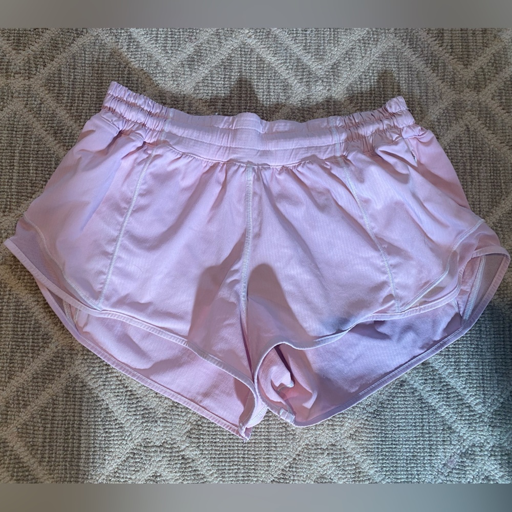 Pink lululemon hotty hot shorts